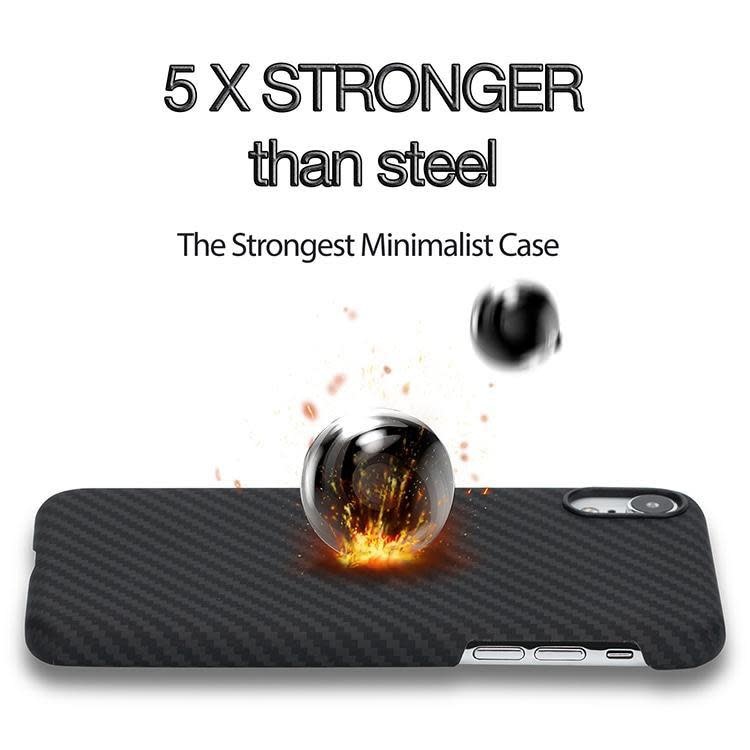 Pitaka Aramid Case for iPhone Xr - Black/Grey Twill