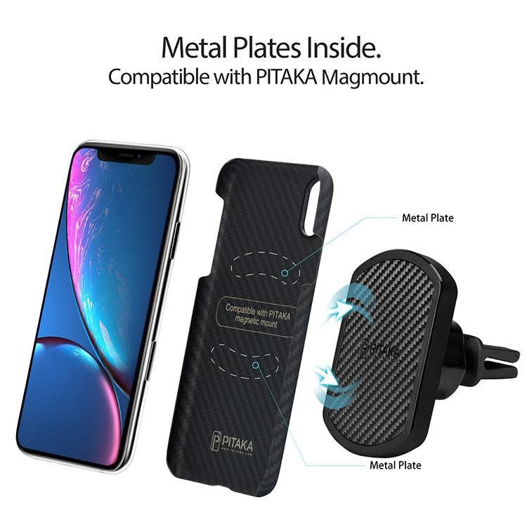 Pitaka Aramid Case for iPhone Xr - Black/Grey Twill