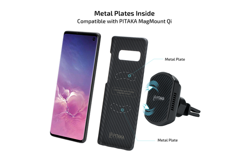 Pitaka Aramid MagCase for Samsung Galaxy S10 - Black/Grey Twill