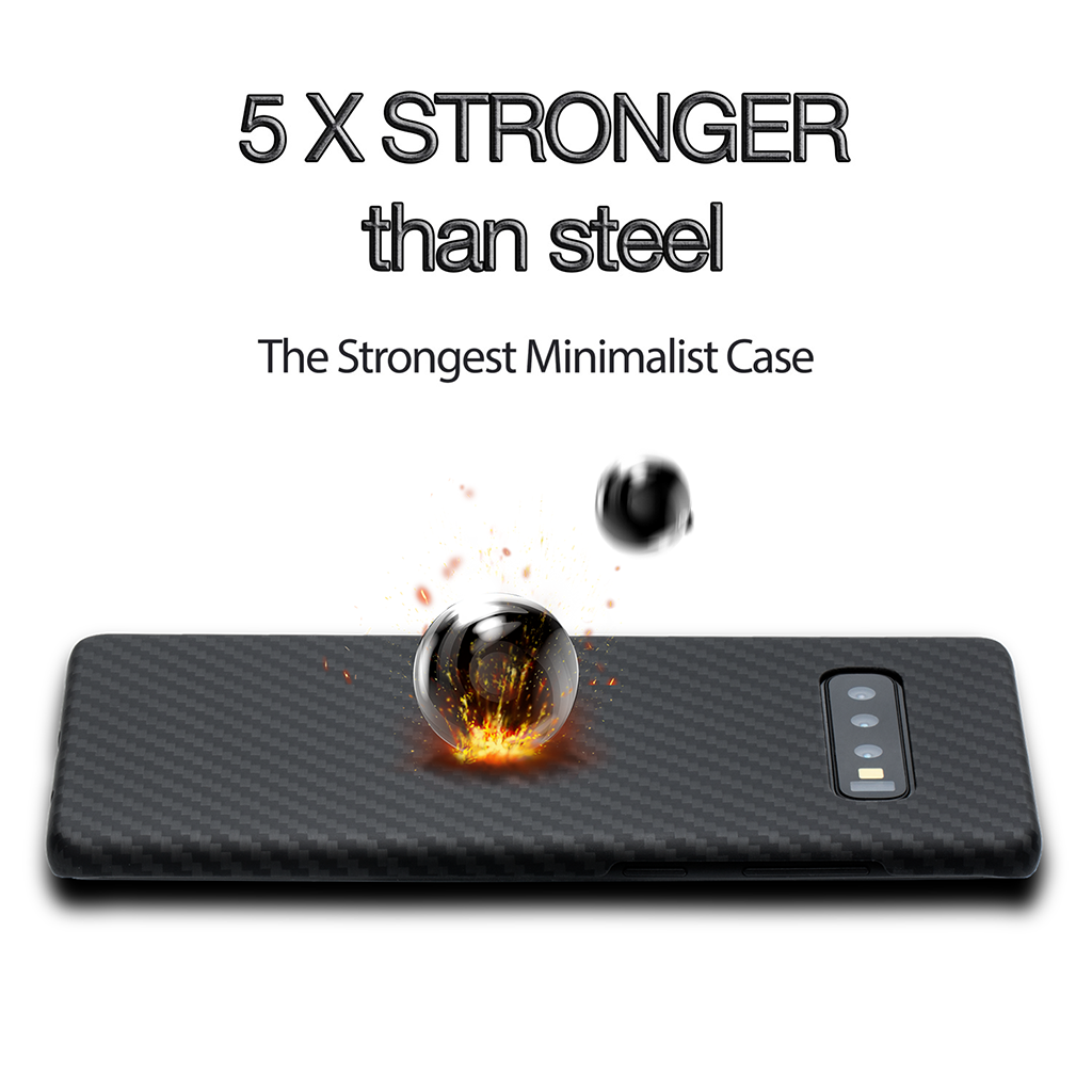 Pitaka Aramid MagCase for Samsung Galaxy S10 - Black/Grey Twill