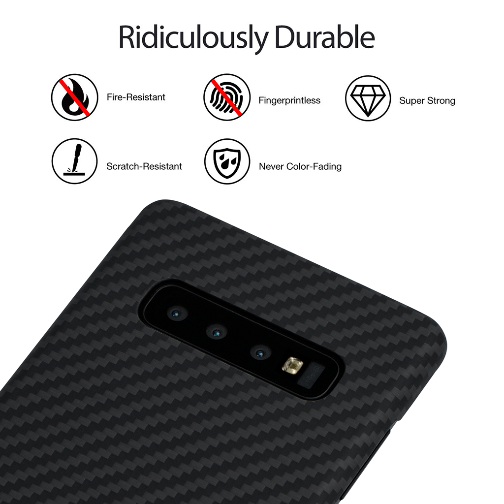 Pitaka Aramid MagCase for Samsung Galaxy S10 - Black/Grey Twill