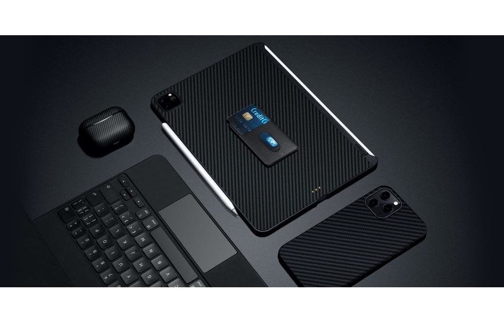 Pitaka Aramid Karbon Fiber MagEZ Case for iPad Pro 11” 2nd-Gen (fit Smart/MagicKeyboard) - Black/Grey Twill