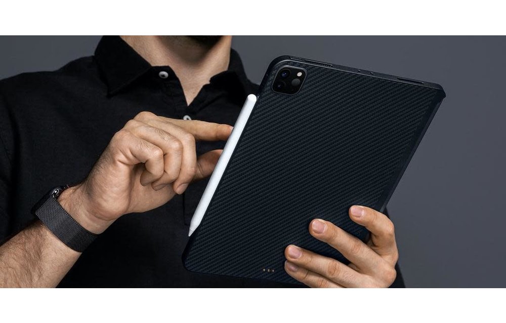 Pitaka Aramid Karbon Fiber MagEZ Case for iPad Pro 11” 2nd-Gen (fit Smart/MagicKeyboard) - Black/Grey Twill