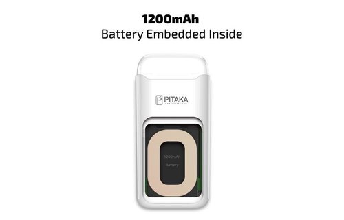 Pitaka AirPodPal Ceramic Case for Airpods inbuilt with Power Bank 1200mAh - Essential White