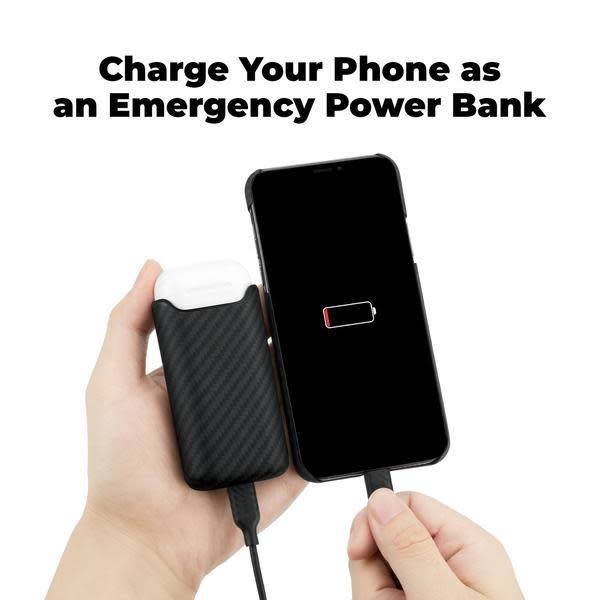 Pitaka AirPodPal Ceramic Case for Airpods inbuilt with Power Bank 1200mAh - Essential White