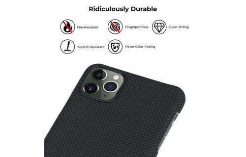 Pitaka Aramid MagEz Case for iPhone 11 Pro - Black/Grey Plain