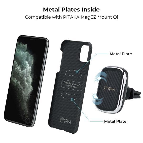 Pitaka Aramid MagEz Case for iPhone 11 Pro - Black/Grey Plain