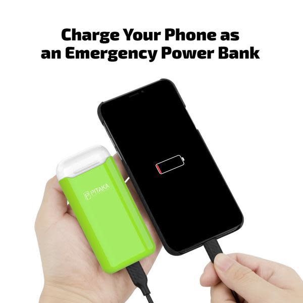 Pitaka AirPodPal Ceramic Case for Airpods inbuilt with Power Bank 1200mAh - Essential Green