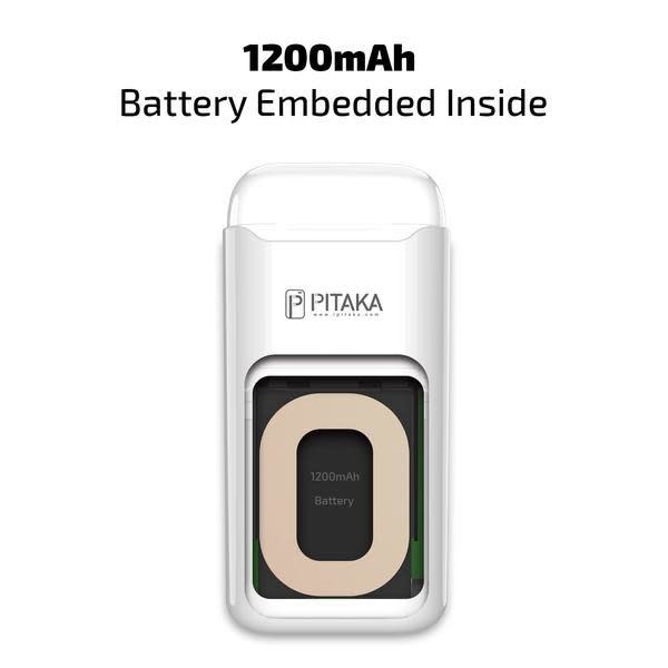 Pitaka AirPodPal Ceramic Case for Airpods inbuilt with Power Bank 1200mAh - Essential Green