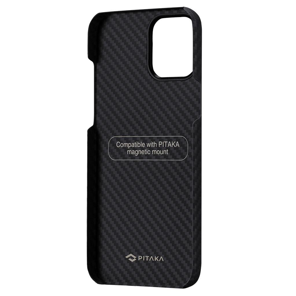 Pitaka Aramid Karbon Fiber MagEz Case for iPhone 12 / 12 Pro - Black/Grey Twill