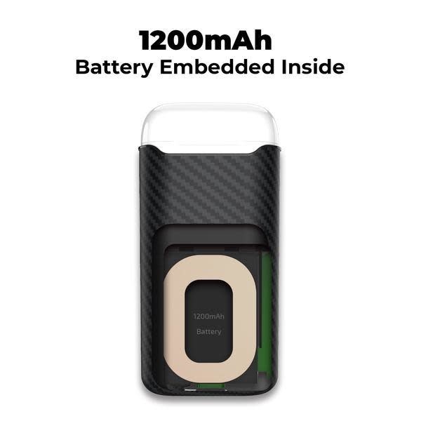 Pitaka AirPodPal Carbon Case for Airpods Inbuilt with Power Bank 1200mAh - Premium