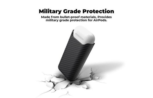 Pitaka AirPodPal Carbon Case for Airpods Inbuilt with Power Bank 1200mAh - Premium