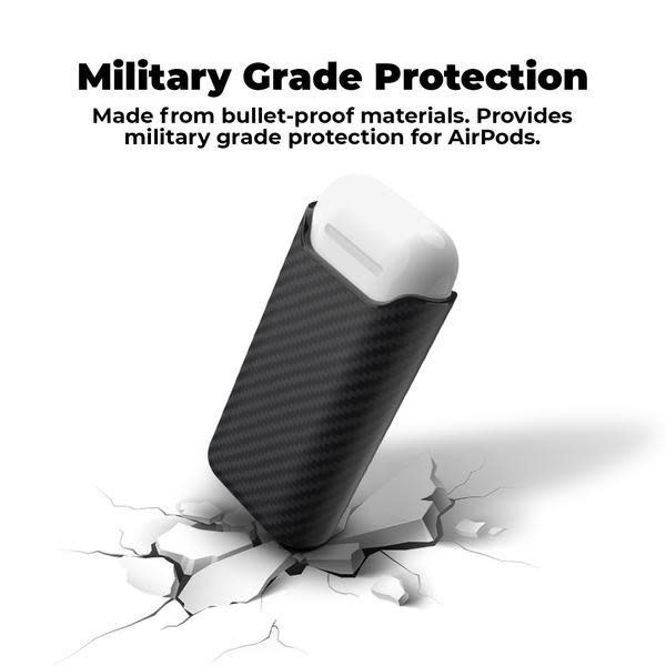 Pitaka AirPodPal Carbon Case for Airpods Inbuilt with Power Bank 1200mAh - Premium