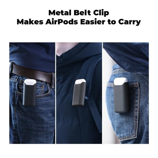 Pitaka AirPodPal Carbon Case for Airpods Inbuilt with Power Bank 1200mAh - Premium