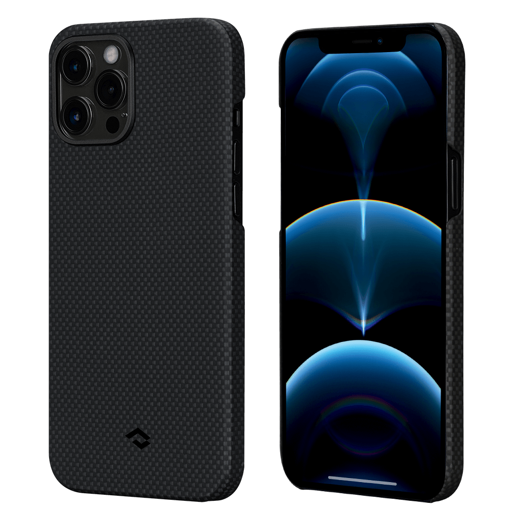 Pitaka Aramid Karbon Fiber MagEz Case for iPhone 12 Pro Max - Black/Grey Plain