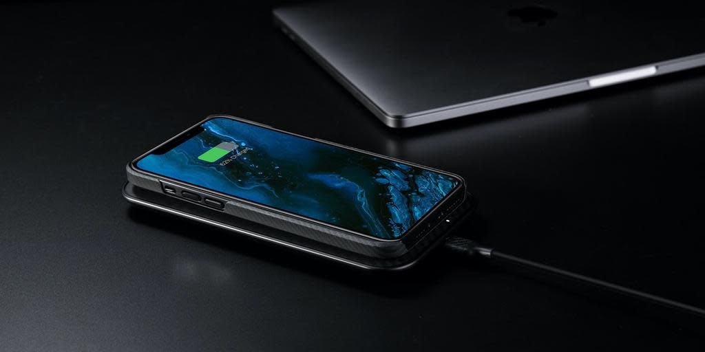 Pitaka Aramid Karbon Fiber MagEz Case for iPhone 12 Pro Max - Black/Grey Plain