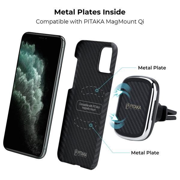 Pitaka Aramid MagEZ Case for iPhone 11 Pro - Black/Grey Twill