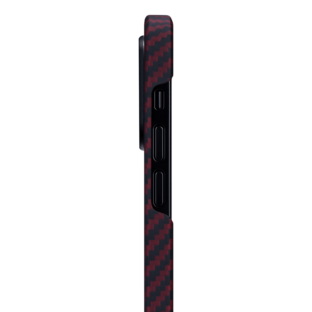 Pitaka Aramid Karbon Fiber MagEz Case for iPhone 12 Pro Max - Black/Red Twill