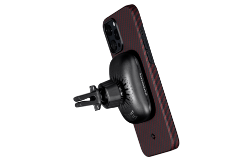 Pitaka Aramid Karbon Fiber MagEz Case for iPhone 12 Pro Max - Black/Red Twill