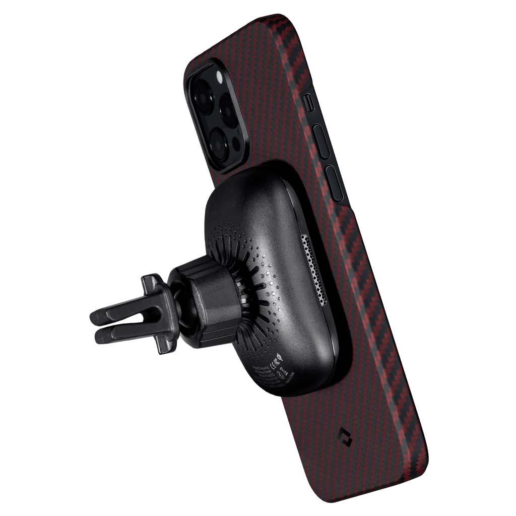 Pitaka Aramid Karbon Fiber MagEz Case for iPhone 12 Pro Max - Black/Red Twill