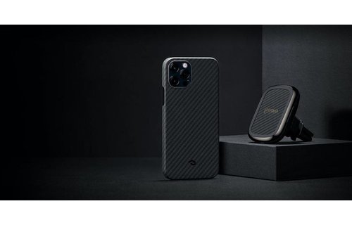 Pitaka Aramid Karbon Fiber MagEz Case for iPhone 12 Pro Max - Black/Red Twill