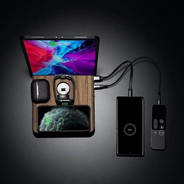 Pitaka Air Omani Lite Ultimate Wireless Charging Satation - Wood Grain