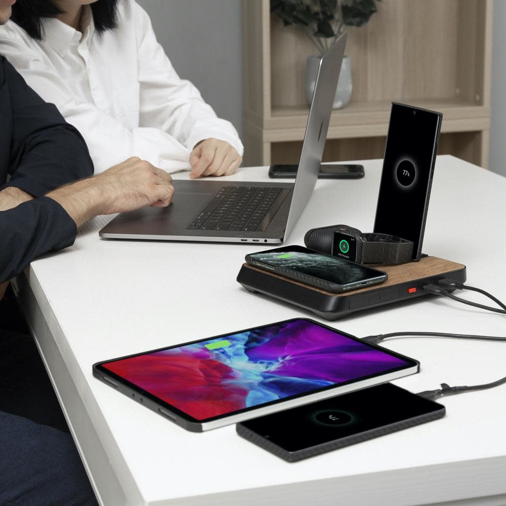 Pitaka Air Omani Lite Ultimate Wireless Charging Satation - Wood Grain