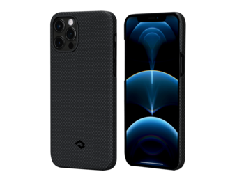 Pitaka Aramid Karbon Fiber MagEz Case for iPhone 12 / 12 Pro - Black/Grey Plain