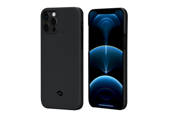 Pitaka Aramid Karbon Fiber MagEz Case for iPhone 12 / 12 Pro - Black/Grey Plain