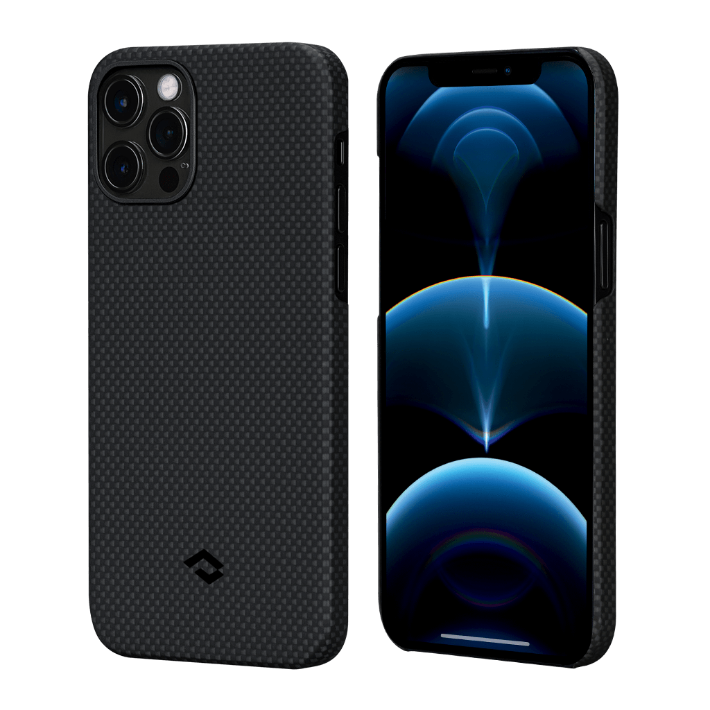 Pitaka Aramid Karbon Fiber MagEz Case for iPhone 12 / 12 Pro - Black/Grey Plain