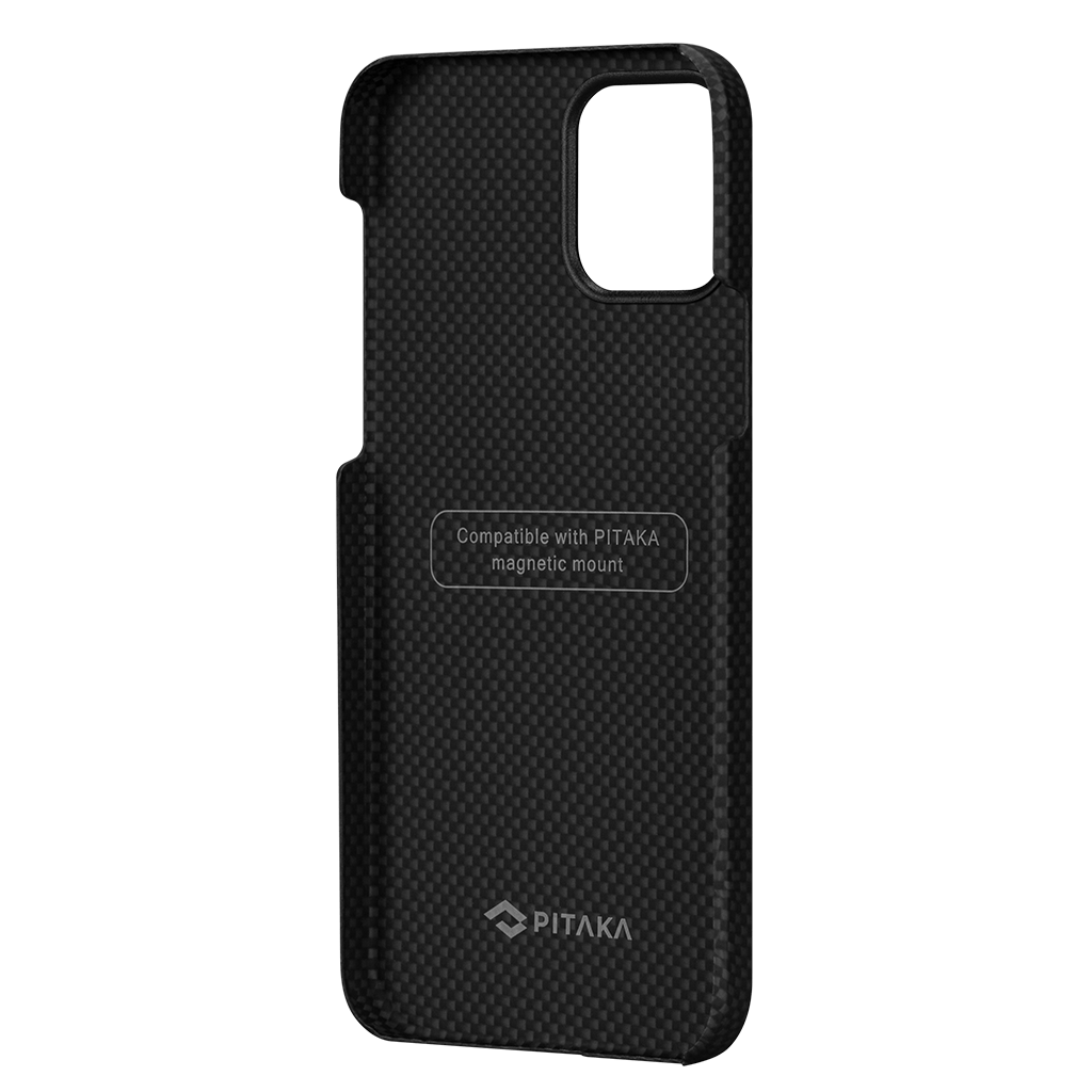 Pitaka Aramid Karbon Fiber MagEz Case for iPhone 12 / 12 Pro - Black/Grey Plain