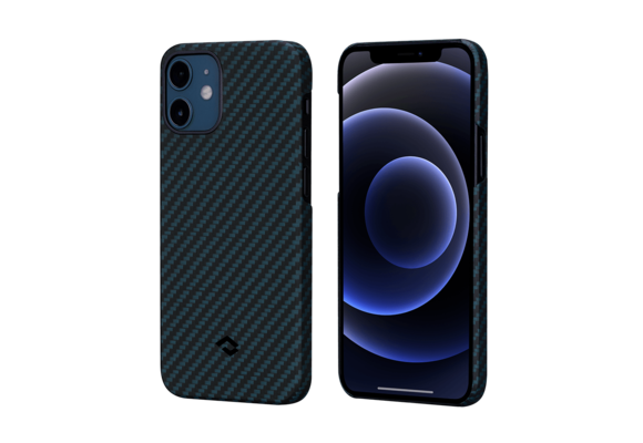 Pitaka Aramid Karbon Fiber MagEz Case for iPhone 12 Mini - Black/Blue Twill