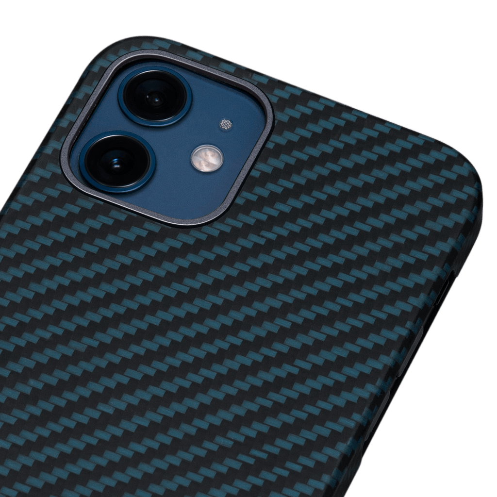 Pitaka Aramid Karbon Fiber MagEz Case for iPhone 12 Mini - Black/Blue Twill