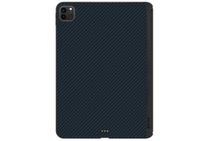 Pitaka Aramid Karbon Fiber MagEZ Case for iPad Pro 12.9” 4th-Gen (fit Smart/MagicKeyboard) - Black/Blue Twill