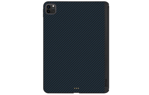 Pitaka Aramid Karbon Fiber MagEZ Case for iPad Pro 12.9” 4th-Gen (fit Smart/MagicKeyboard) - Black/Blue Twill