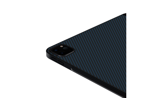 Pitaka Aramid Karbon Fiber MagEZ Case for iPad Pro 12.9” 4th-Gen (fit Smart/MagicKeyboard) - Black/Blue Twill