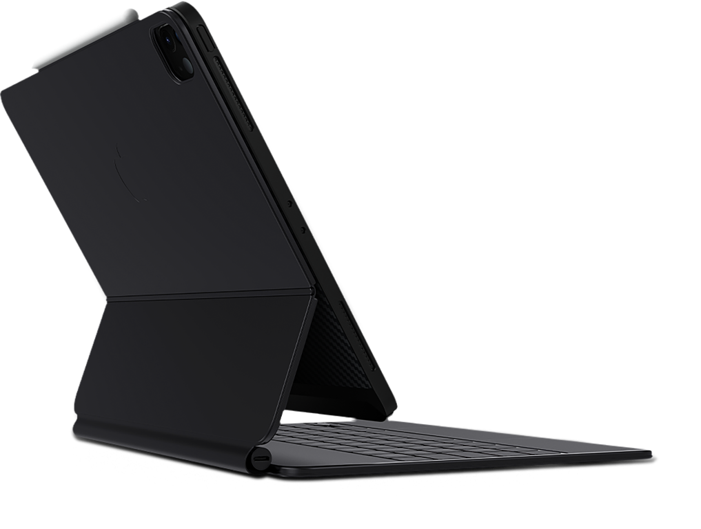 Pitaka Aramid Karbon Fiber MagEZ Case for iPad Pro 12.9” 4th-Gen (fit Smart/MagicKeyboard) - Black/Blue Twill