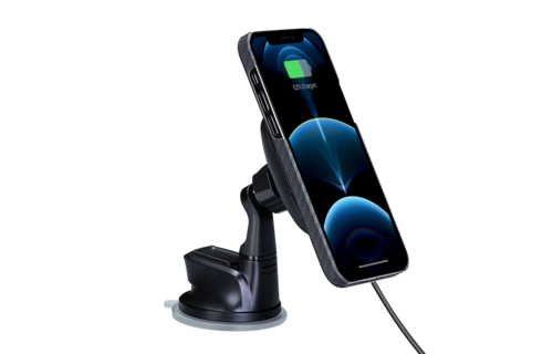 Pitaka Aramid Karbon Fiber MagEZ Case & In-Car Wireless Charging Kit iPhone 12 Pro Max - Black/Grey Twill