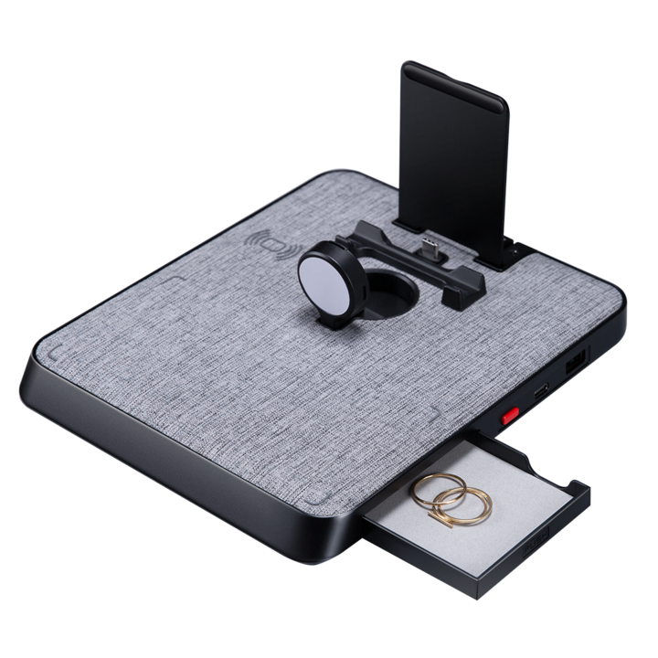 Pitaka Air Omani Lite Ultimate Wireless Charging Station 6-in-1 Charging Dock - Grey Weave