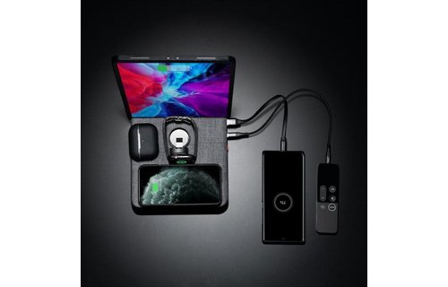 Pitaka Air Omani Lite Ultimate Wireless Charging Station 6-in-1 Charging Dock - Grey Weave