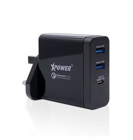 XPOWER XPower WC3PD 60W 12A Travel Quick Chrager & PD WC3PD - Black