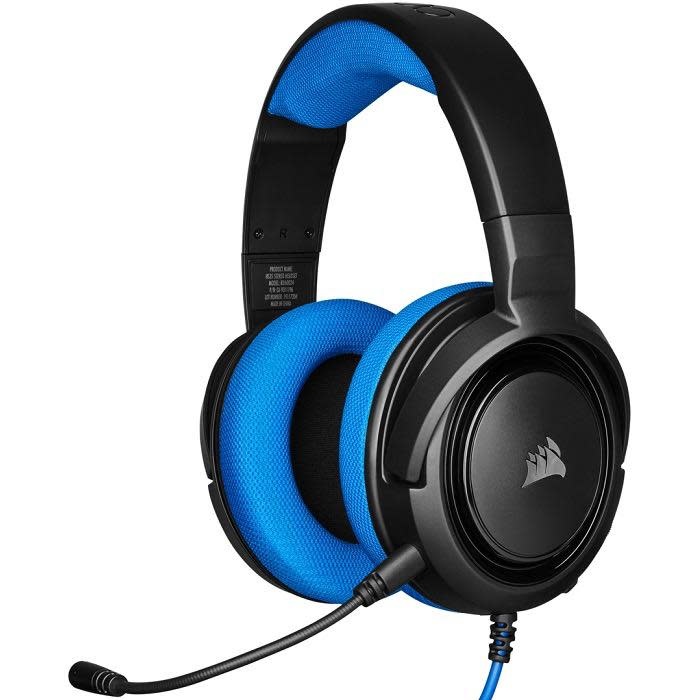Corsair Corsair HS35 Stereo Gaming Headset Playstation 4 PC Mobile Blue Gadget Zone