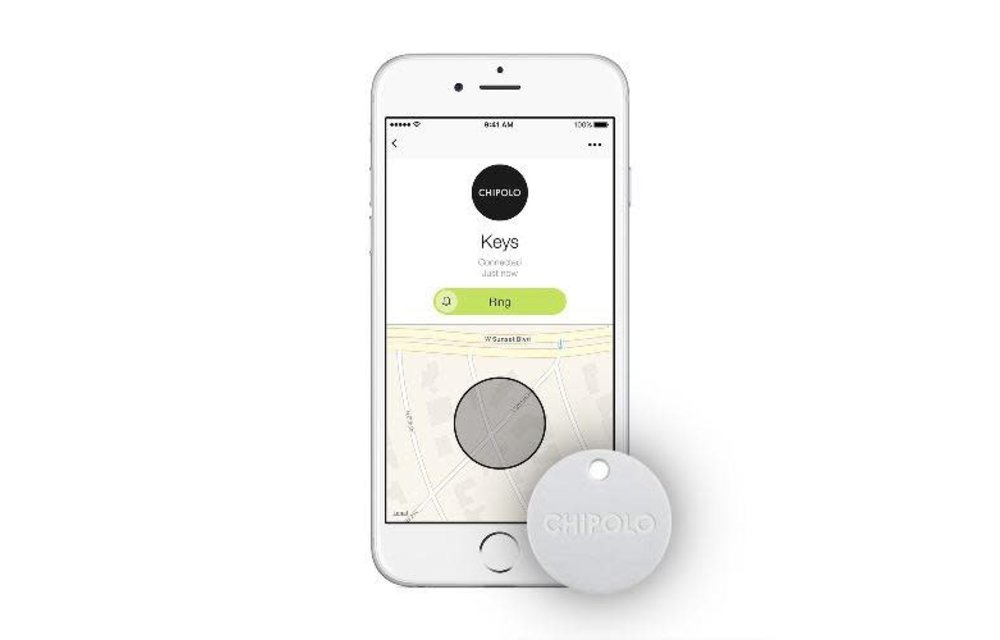 CHIPOLO Plus Smart Keyring Finds+Tracke - Pearl White