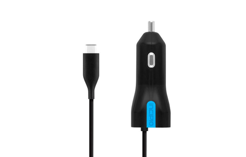 Incipio 15W USB-C Car Charger With Captive USB-C Cable - Black