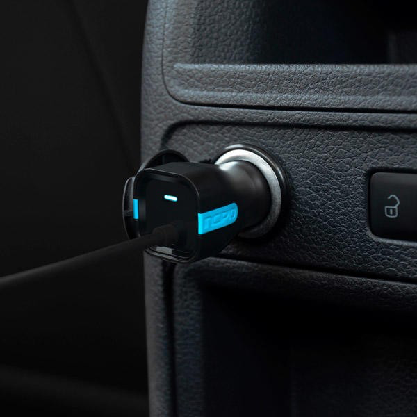 Incipio 15W USB-C Car Charger With Captive USB-C Cable - Black
