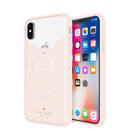 Kate Spade Kate Spade New York Liquid Lace Cage Case For iPhone X/Xs - Hummingbird Blush Clear