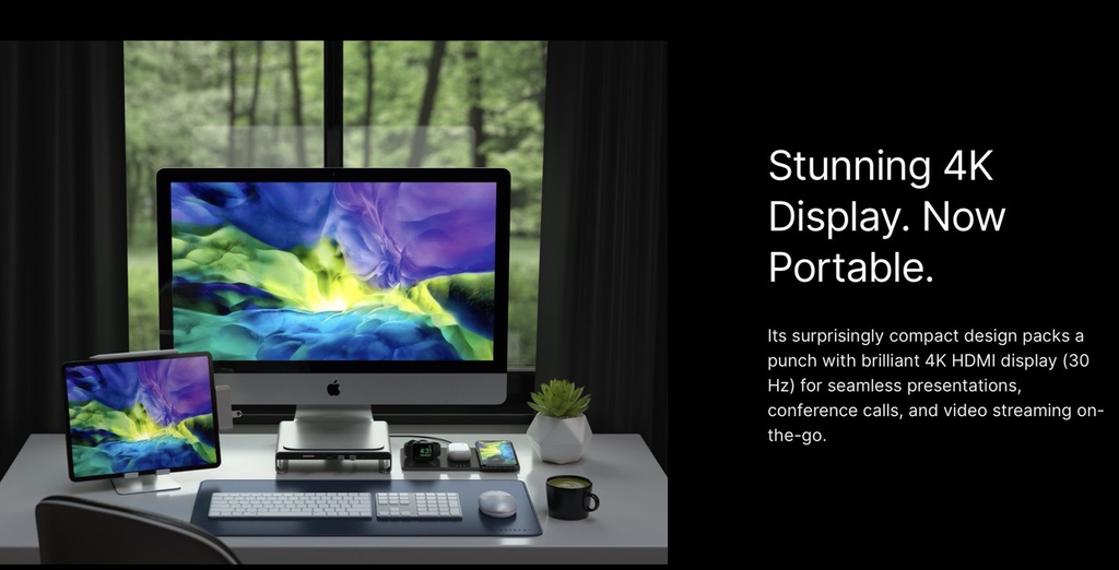 Satechi Type-C Moble Pro Hub For iPad Pro & Type-C Smartphones / Tablets - Space Gray