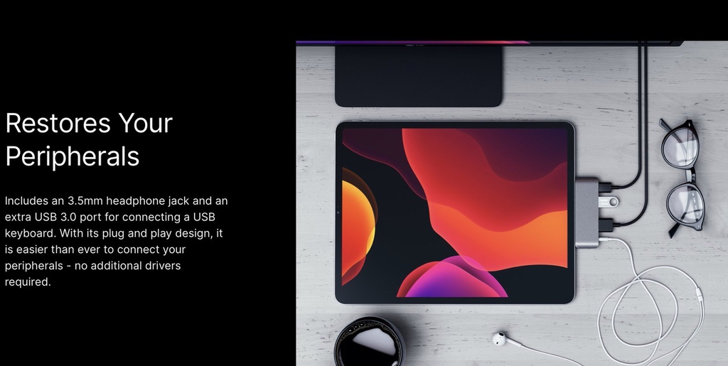 Satechi Type-C Moble Pro Hub For iPad Pro & Type-C Smartphones / Tablets - Space Gray