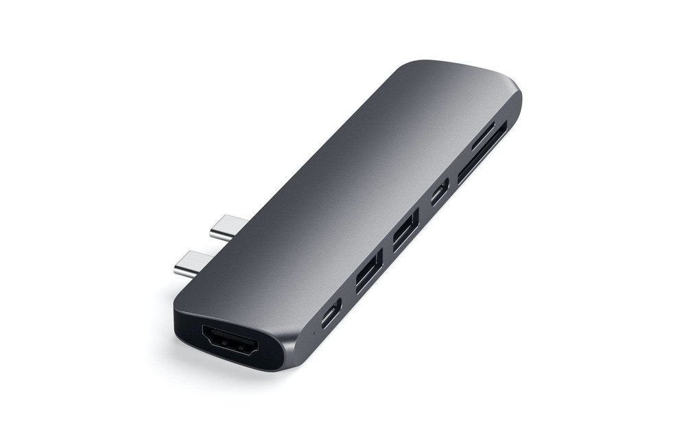 Satechi Type-C Pro Hub 7-in-2 with 4K HDMI - Space Gray