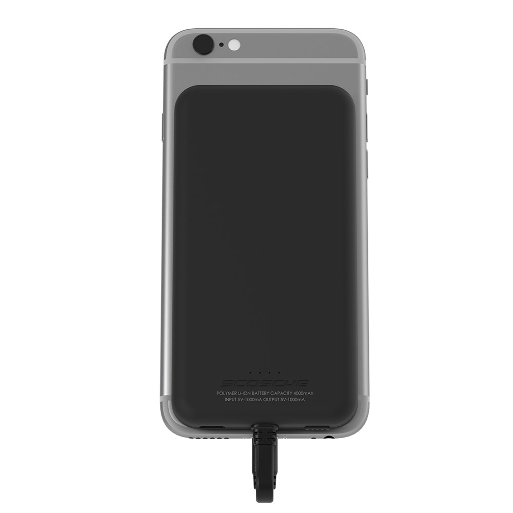 SCOSCHE MAGIC MOUNT POWERBANK PORTABLE POWER FOR APPLE LIGHTNING USB DEVICES (2.1A / 4000MAH)